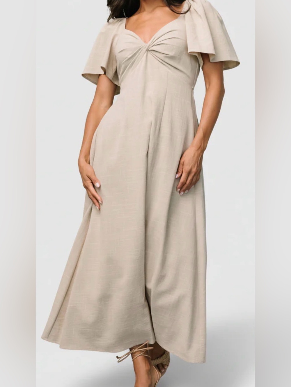 Baltic Born Indie Back Tie Dress - Oatmeal